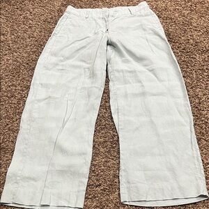 Banana Republic light blue 100% linen wide leg pants sz M